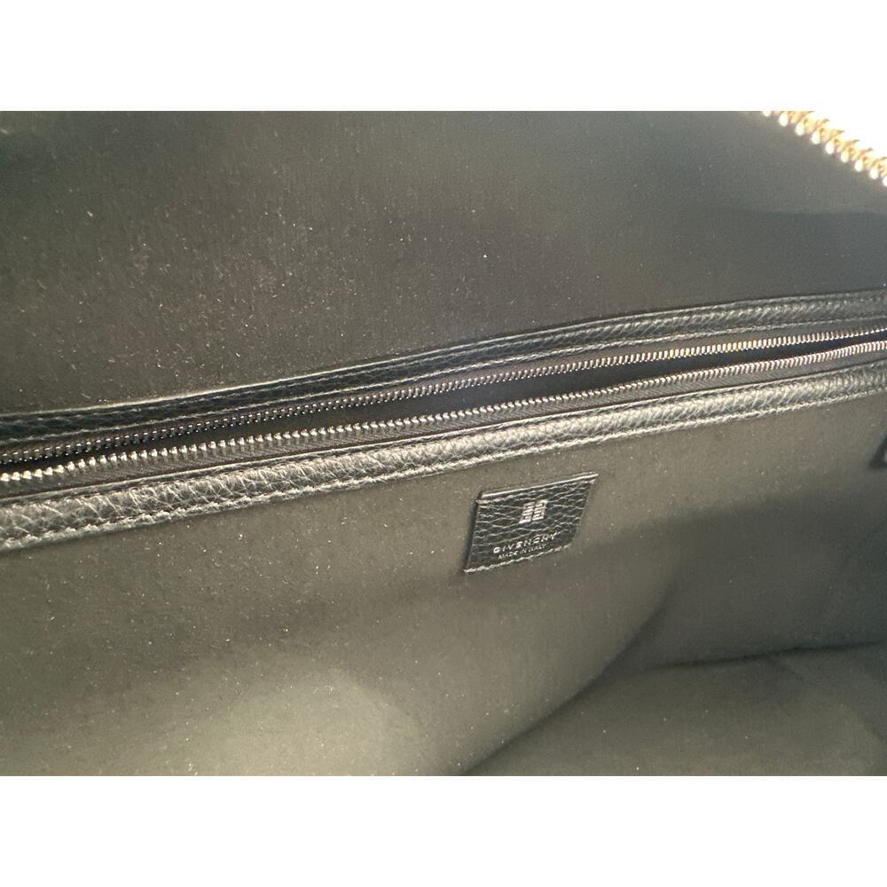 Givenchy Black Leather Pebble Textured Large Pandora Travel Bag - Picture 9 of 9